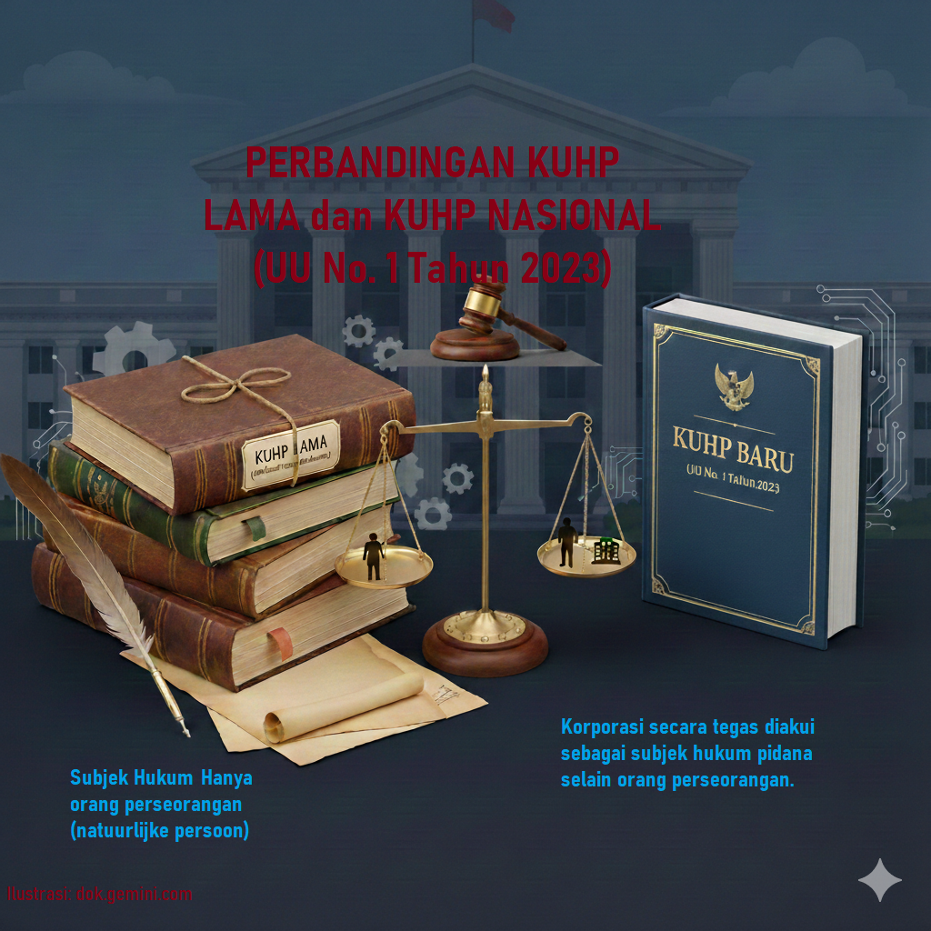 PERBANDINGAN KUHP LAMA dan KUHP NASIONAL (UU No. 1 Tahun 2023) Pertanggungjawaban Tindak Pidana Korporasi